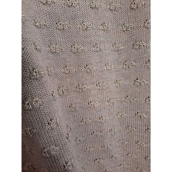 Maison Jules Metallic Dot Sweater Heather Oat Fox Tan Gold XLarge - Picture 6 of 7